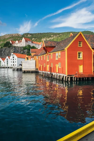 노르웨이 베르겐의 올드타운 부두 건축 로열티 프리 스톡 이미지