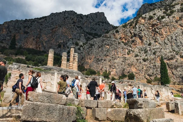 Храм Аполлона у Delphi, Центральна Греція — стокове фото