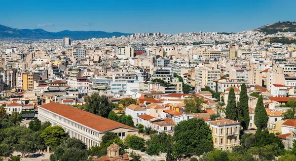 Atenas como visto da colina de Lycabettus, Grécia — Fotografia de Stock
