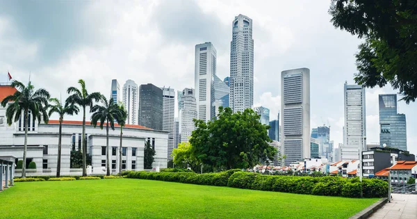 싱가포르의 현대적 스카이라인 지역의 시가지 — 스톡 사진
