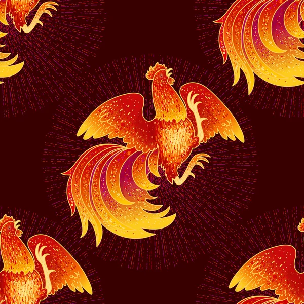 Gallo de fuego 2017 — Vector de stock