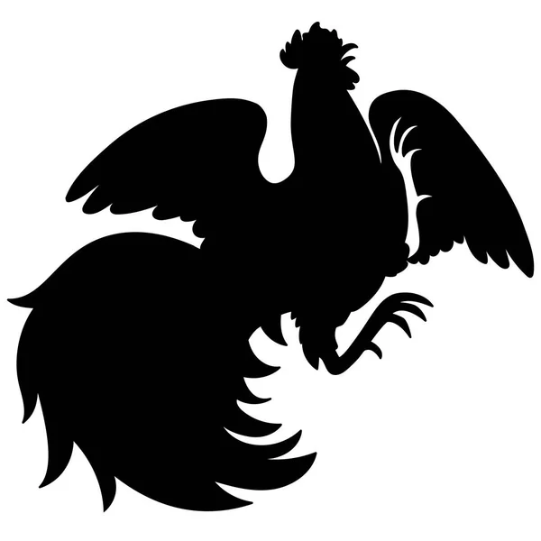 Silhouette di un gallo — Vettoriale Stock