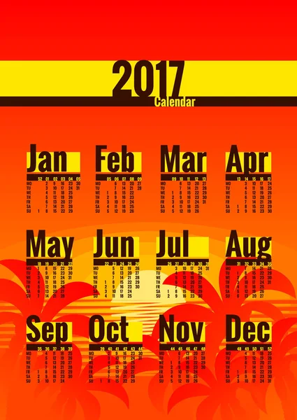 2017 kalendářní rok — Stock fotografie
