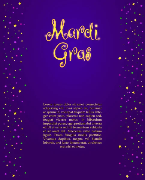 Mardi Gras o Fat Tusday — Vector de stock