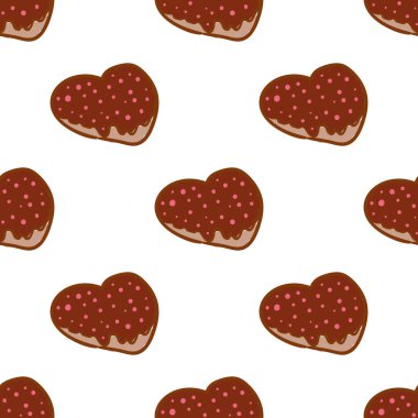 14 Şubat Sevgililer günü kahvaltı seamless modeli