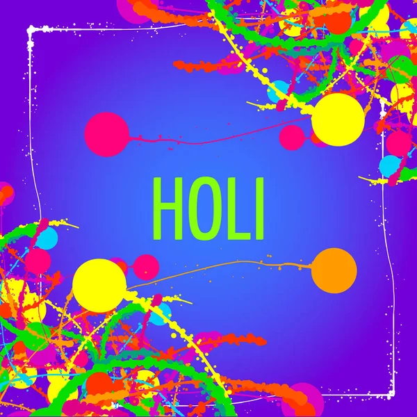 Holi Background, Indian Festival of Colors — Stock Vector