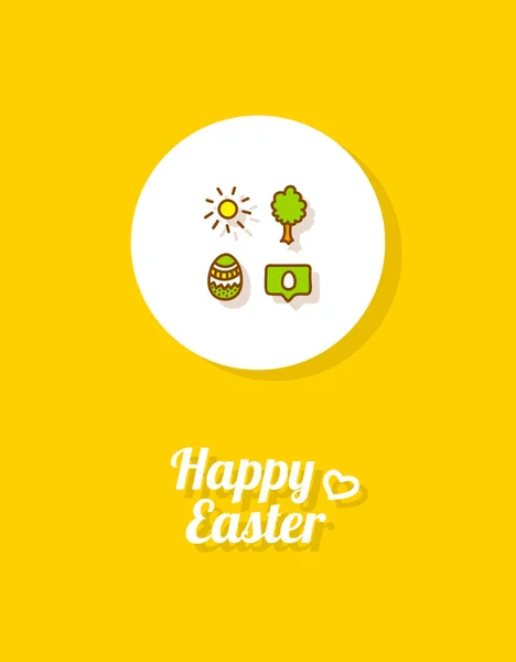 Feliz Pascua. Tarjeta de felicitación — Vector de stock