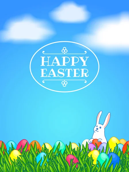 Tarjeta de felicitación de Pascua — Vector de stock