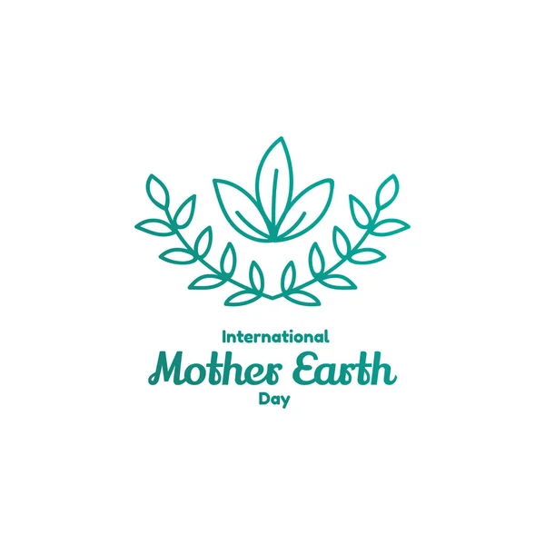 Día Internacional de la Madre Tierra, 22 de abril — Vector de stock
