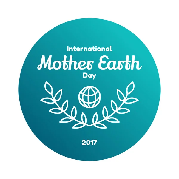 Día Internacional de la Madre Tierra, 22 de abril — Vector de stock