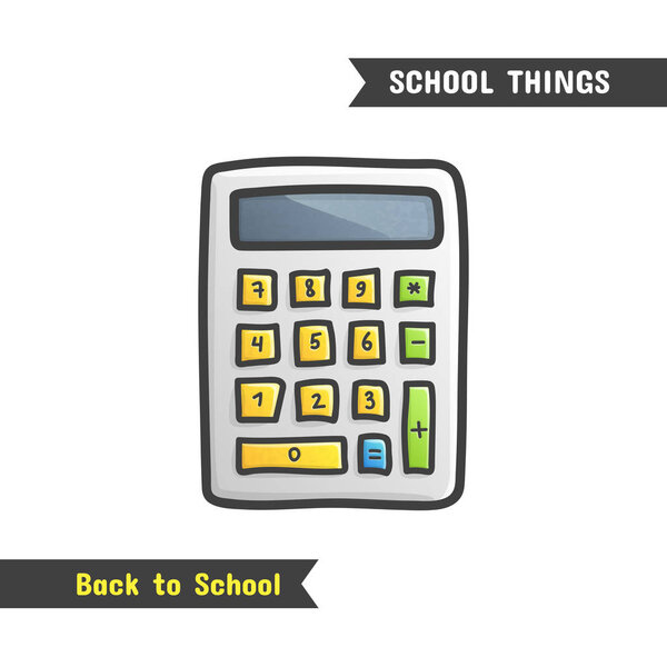 Back to School Supplies, vector hand drawn icon