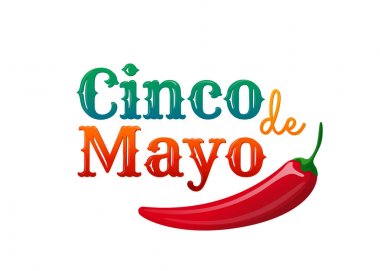 Cinco de mayo. Tasarım öğesi için tebrik kartı