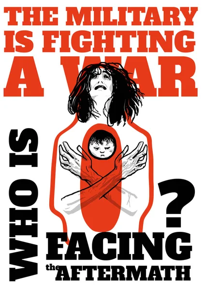 Internationaler Tag der unschuldigen Kinder, die Opfer von Aggressionen werden, 4. Juni pazifistisches Plakat mit einer weinenden Frau, die ein totes Baby hält. Symbol für Zivilisten, die unter militärischen Konflikten leiden — Stockillustration Tag der unschuldigen Kinder, die Opfer von Aggressionen wurden — Stockvektor