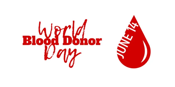 World Blood Donor Day, June 14 — Stock Vector