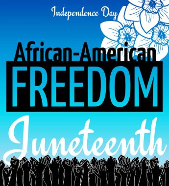 Juneteenth, African-American Independence Day, June 19. Day of Freedom and Emancipation clipart