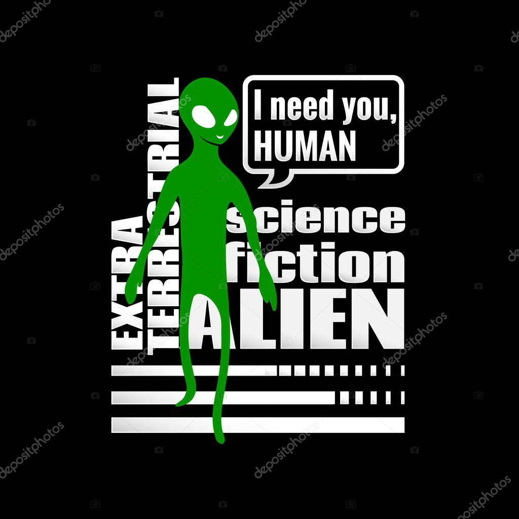 Alien humanoid and against wording