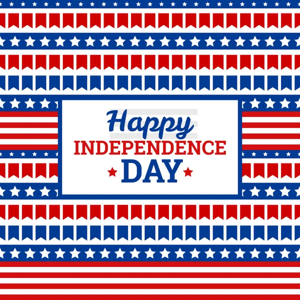 Giorno dell'indipendenza negli Stati Uniti, 4 luglio — Vettoriale Stock