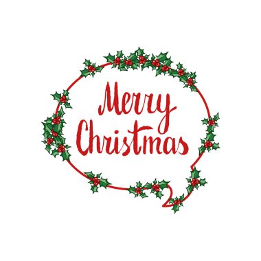 Mutlu Noeller. Elle çizilmiş vektör tasarım öğesi