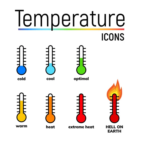 Icona della temperatura, clip art vettoriale — Vettoriale Stock