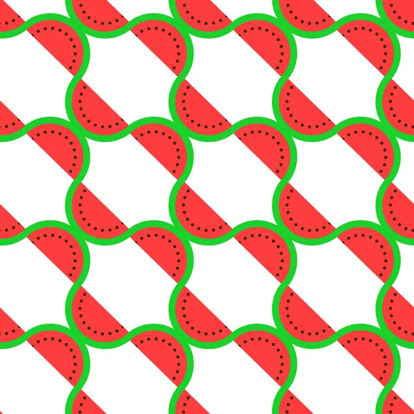 Vattenmelon sömlösa mönster, vector bakgrund — Stock vektor