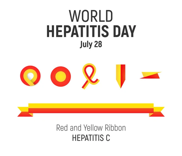 Día Mundial de la Hepatitis, 28 de julio, diseño de vectores — Vector de stock