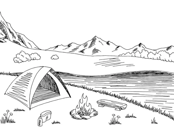 キャンプ 白黒 Vector Art Stock Images Depositphotos