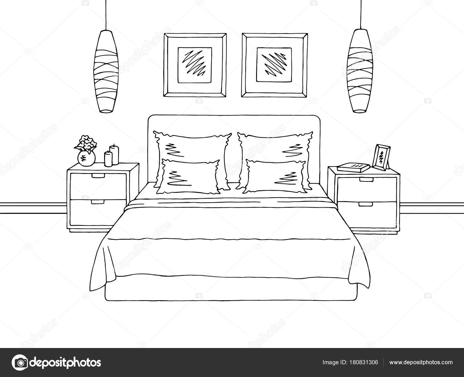 Bedroom Clipart Black And White Bed Black And White Clip Art Black