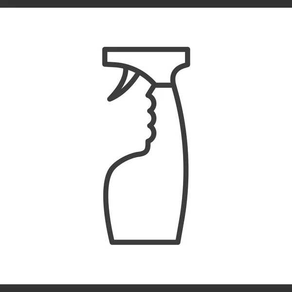 Lineares Symbol für Glasreinigungsspray. — Stockvektor