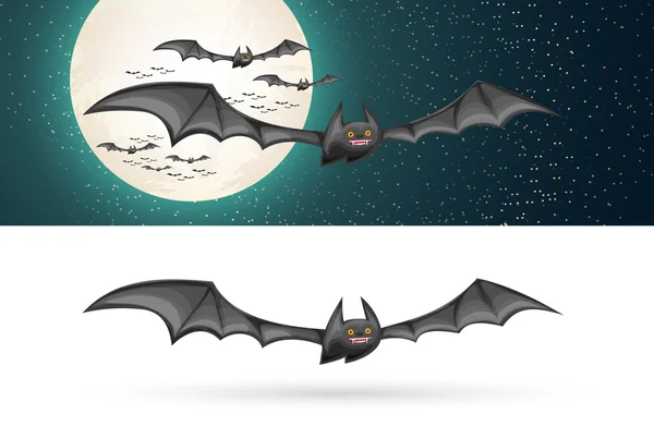 Bat Cartoon Ilustração . —  Vetores de Stock