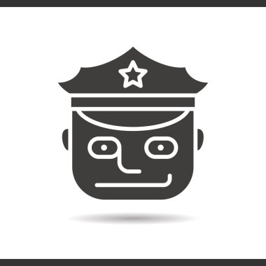 Polis memuru simgesi. Açılan gölge sembolü.