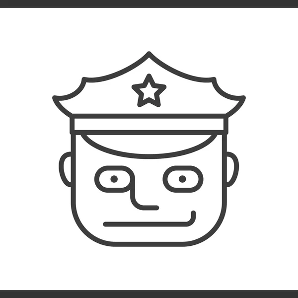 Polizist lineares Symbol. Schmaler Grat — Stockvektor