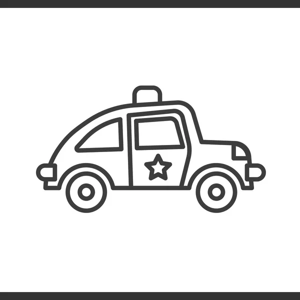 Police car linear icon. Thin line illustration. — Stock Vector