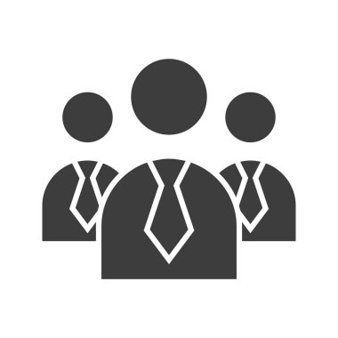 Erkekler kravat simgesi, siluet simge. Negatif alan. İzole vektör çizim.