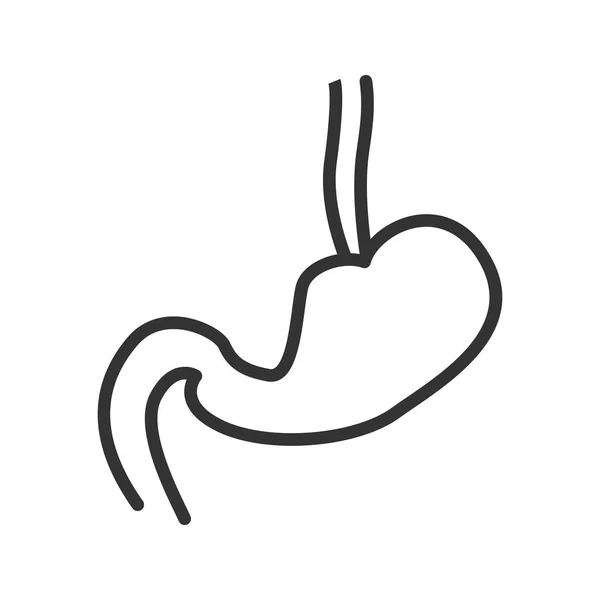 Magen-Darm-Grippe. Schmalspur-Illustration. Vektor isolierte Umrisszeichnung. — Stockvektor