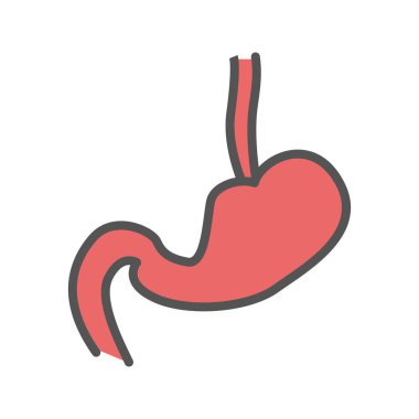 Mide renk simgesi. Beyaz arka plan üzerinde izole vektör çizim.