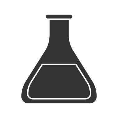 Şişesi simgesi. Siluet simge. Negatif alan. İzole vektör çizim.