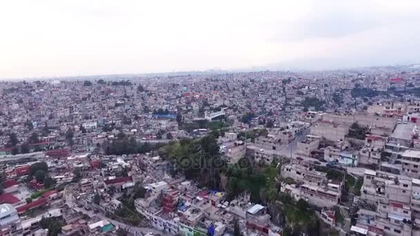 Vue aérienne de la banlieue de Mexico .