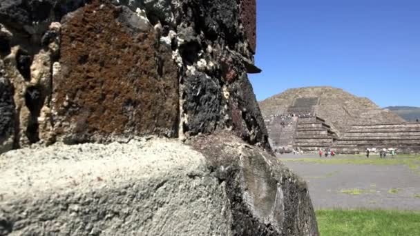 Vista panorámica de la pirámide del sol" — Vídeos de Stock