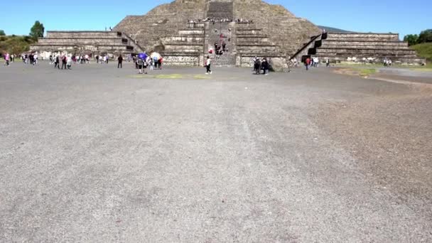 Panoramic view of the "Sun pyramid" — Stock Video