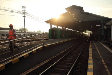 YOGYAKARTA - May 30th, 2017. Sunrise at Lempuyangan Station
