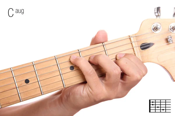 Caug gitaar snaar tutorial — Stockfoto