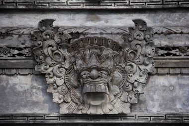 Dekoratif süs taş Bali, Endonezya Hindu Tapınağı'nda yapılmış