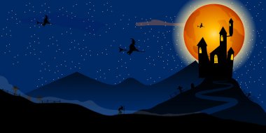 Cadılar Bayramı partisi. vektör illüstrasyonu