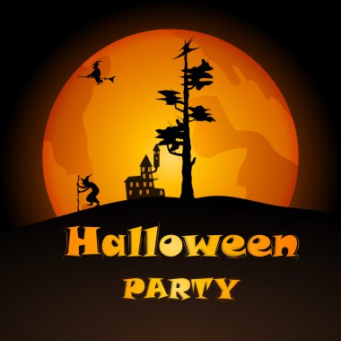 Cadılar Bayramı partisi. vektör illüstrasyonu