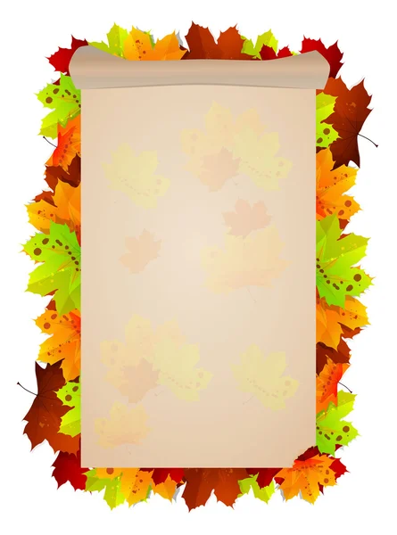 Design pattern on autumn themes. So it's time to start leaf fall — Stock Vector