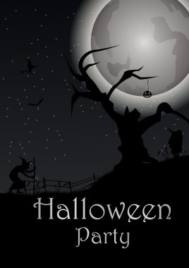 Cadılar Bayramı partisi. vektör illüstrasyonu