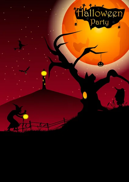 Halloween-fest. vektor illustration — Stock vektor
