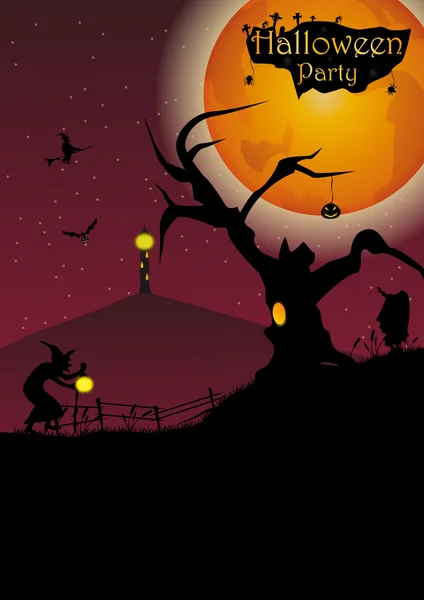 Fiesta de Halloween. ilustración vectorial — Vector de stock