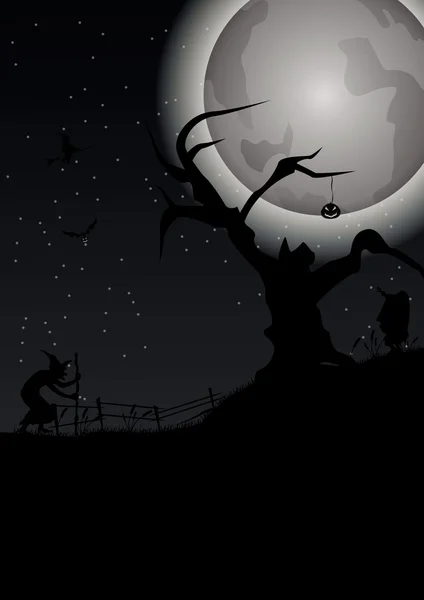Halloween feestje. vectorillustratie — Stockvector