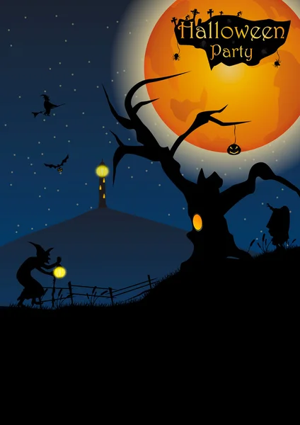 Impreza halloween. ilustracja wektora — Wektor stockowy